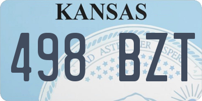 KS license plate 498BZT