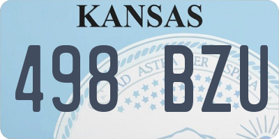 KS license plate 498BZU