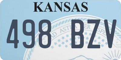 KS license plate 498BZV