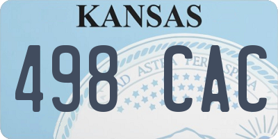 KS license plate 498CAC