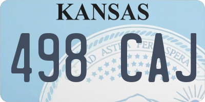 KS license plate 498CAJ