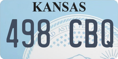 KS license plate 498CBQ