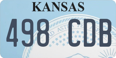 KS license plate 498CDB