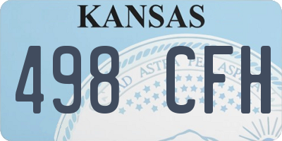 KS license plate 498CFH