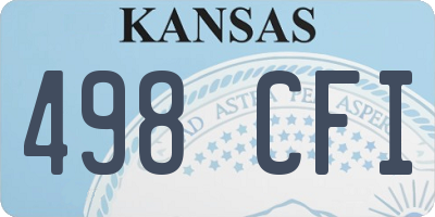 KS license plate 498CFI
