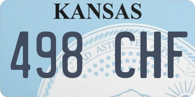 KS license plate 498CHF