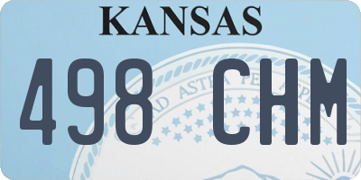 KS license plate 498CHM