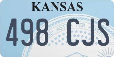KS license plate 498CJS