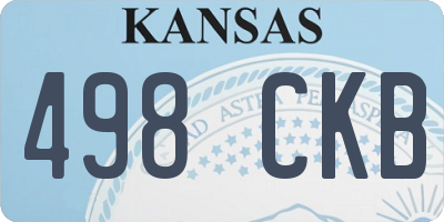 KS license plate 498CKB