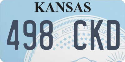 KS license plate 498CKD