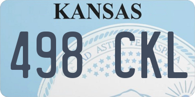 KS license plate 498CKL