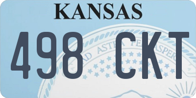 KS license plate 498CKT