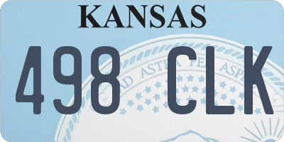 KS license plate 498CLK