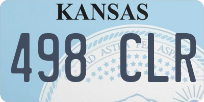 KS license plate 498CLR