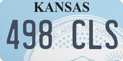 KS license plate 498CLS