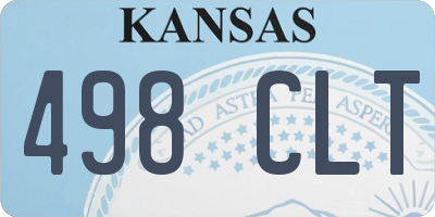 KS license plate 498CLT