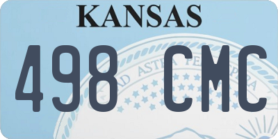 KS license plate 498CMC