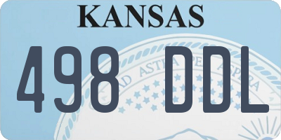 KS license plate 498DDL