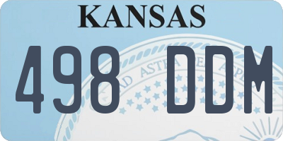 KS license plate 498DDM