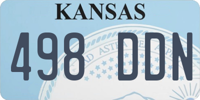 KS license plate 498DDN