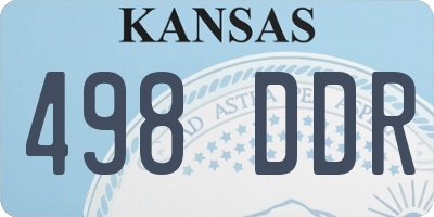 KS license plate 498DDR