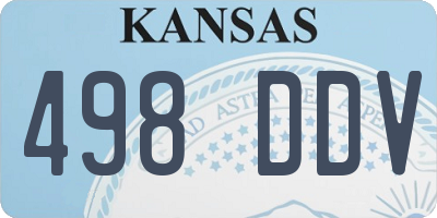 KS license plate 498DDV