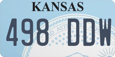 KS license plate 498DDW
