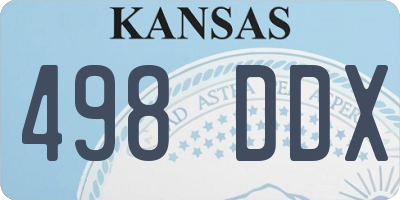 KS license plate 498DDX