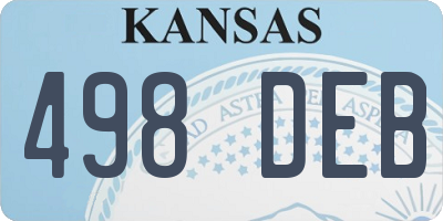 KS license plate 498DEB