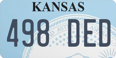 KS license plate 498DED