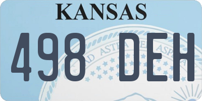 KS license plate 498DEH