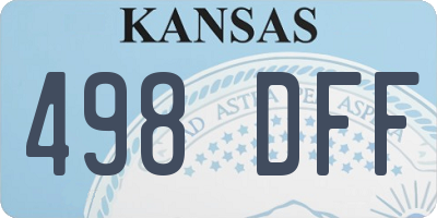 KS license plate 498DFF