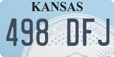 KS license plate 498DFJ