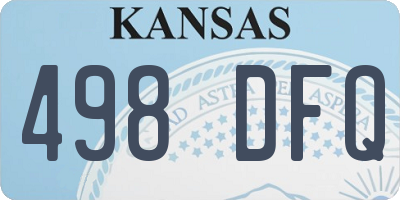 KS license plate 498DFQ