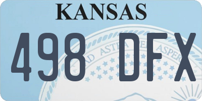 KS license plate 498DFX