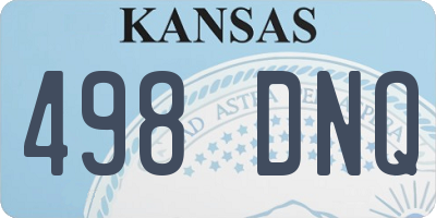 KS license plate 498DNQ
