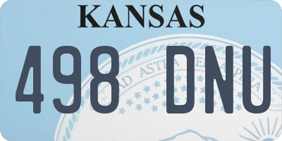 KS license plate 498DNU