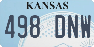 KS license plate 498DNW
