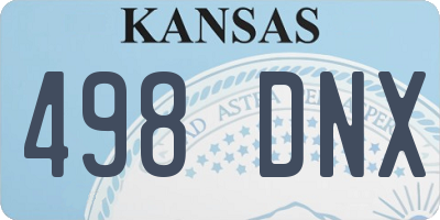 KS license plate 498DNX