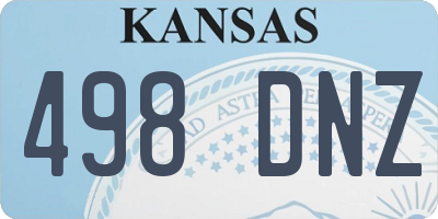 KS license plate 498DNZ