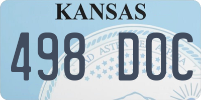 KS license plate 498DOC