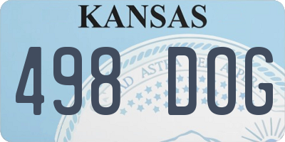 KS license plate 498DOG