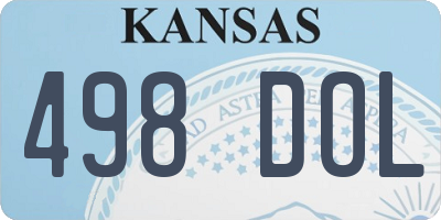 KS license plate 498DOL