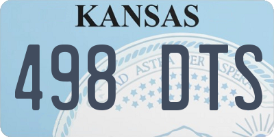 KS license plate 498DTS