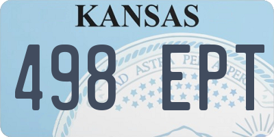 KS license plate 498EPT
