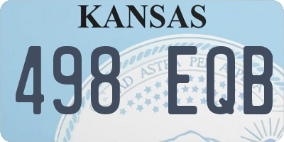 KS license plate 498EQB
