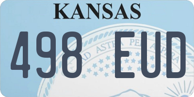 KS license plate 498EUD