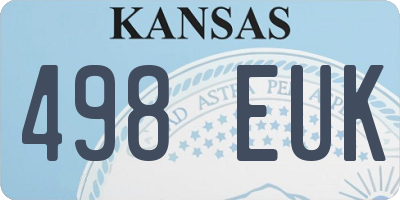 KS license plate 498EUK