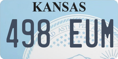 KS license plate 498EUM