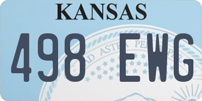 KS license plate 498EWG